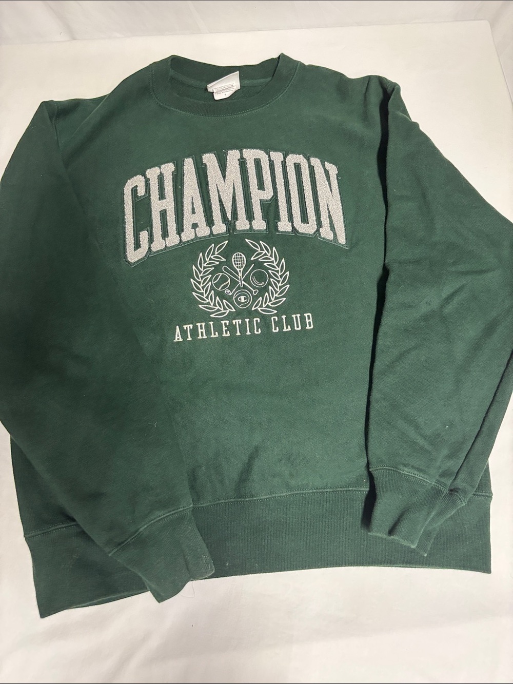 Champion Reverse Weave Champion Athletic Club Green Crewneck Sweatshirt M